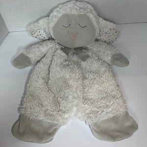 Baby Ganz Collection Sleepy Sheep 16" Plush Flat-a-Pat White Lamb Lovey Blanket